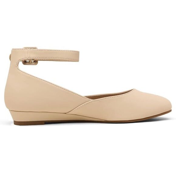 DREAM PAIRS Women's Revona Low Wedge Ankle Strap Flats Shoes size 7 NWOT - Picture 8 of 9